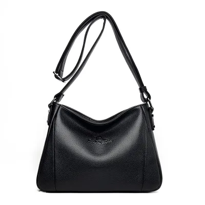 Soft leather shoulder bag HB46163