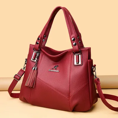 Trendy soft leather handbag HB46167