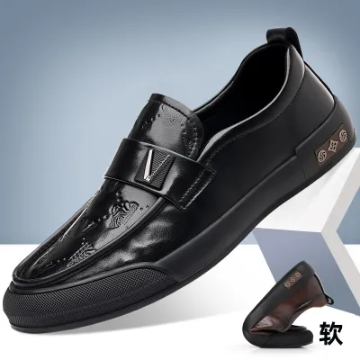 CASUAL LEATHER SHOES BRITISH BUSINESS KOREAN
