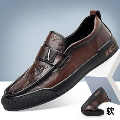 CASUAL LEATHER SHOES BRITISH BUSINESS KOREAN