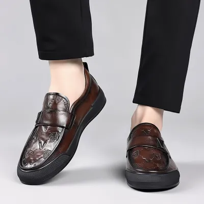 CASUAL LEATHER SHOES BRITISH BUSINESS KOREAN