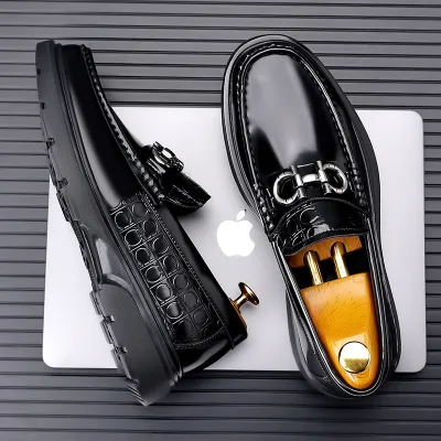 BRITISH CASUAL THICK-SOLED LEATHER SHOES