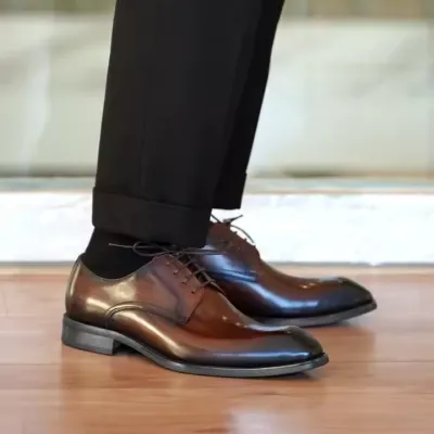 MENS LEATHER STYLE FORMAL SHOES