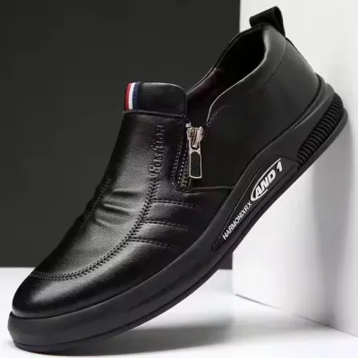 MENS LEATHER SIMPLE CASUAL SHOES