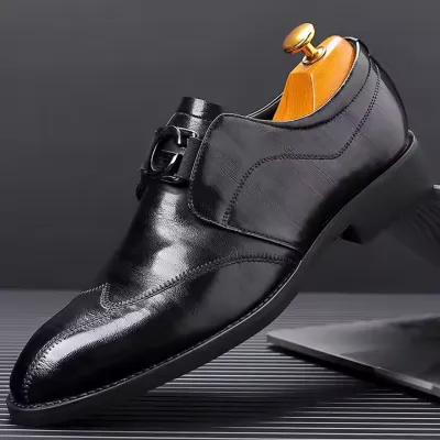 MENS CASUAL BUSINESS LEATHER SHOES