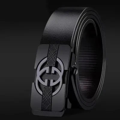 NEW TOOTHLESS AUTOMATIC BUCKLE COWHIDE BELT