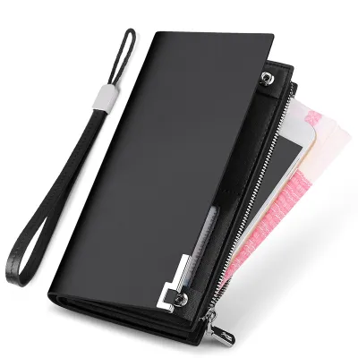 MEN'S GENUINE LEATHER ZIPPER WALLET