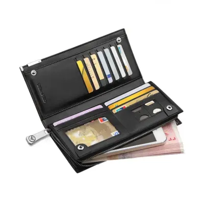 MEN'S GENUINE LEATHER ZIPPER WALLET