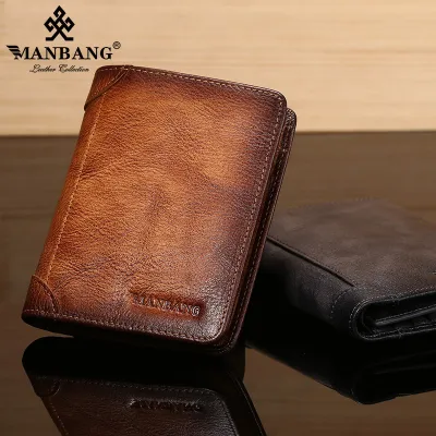 TANNED LEATHER MEN'S WALLET