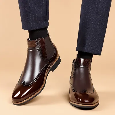 MEN'S COLOR MATCHING CHELSEA BOOTS
