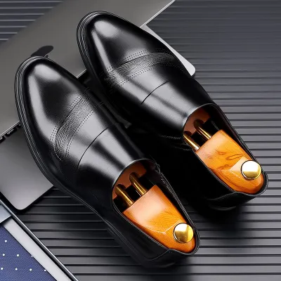 MENS BUSINESS WORK LEATHER SHOES