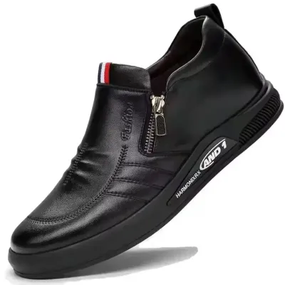 MEN'S LEATHER RUNNING SNEAKERS