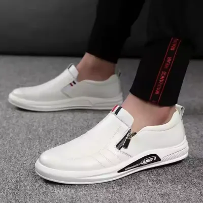 MEN'S LEATHER RUNNING SNEAKERS