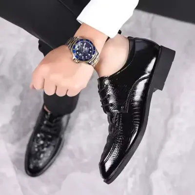 MEN'S GENUINE COW LEATHER PARTY SHOES