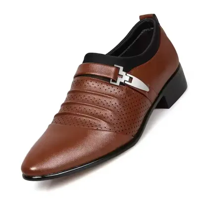 MEN'S HOLLOW BREATHABLE LEATHER SHOES