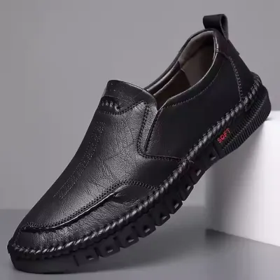 MEN'S PU SLIP-ON BUSINESS SHOES