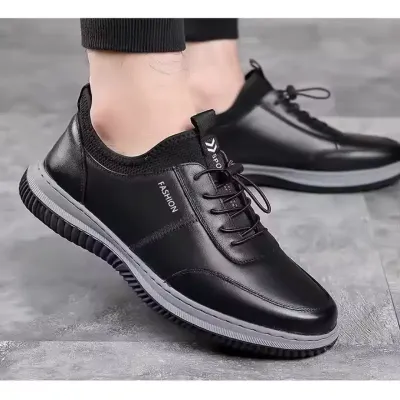 MEN'S CROSS-BORDER CASUAL PU SHOES