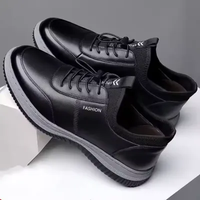 MEN'S CROSS-BORDER CASUAL PU SHOES