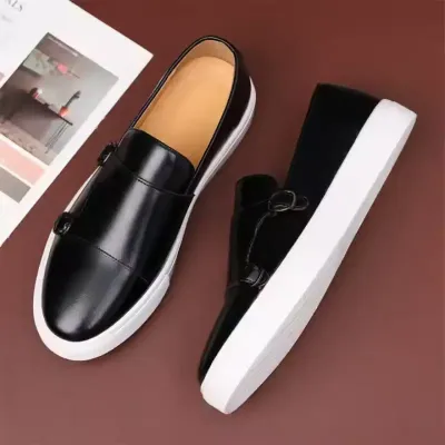DOUBLE BUTTON LOAFERS FOR MEN 