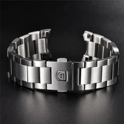 THREE-BEAD STAINLESS STEEL 22MM WATCH STRAP PO-PD001TB22