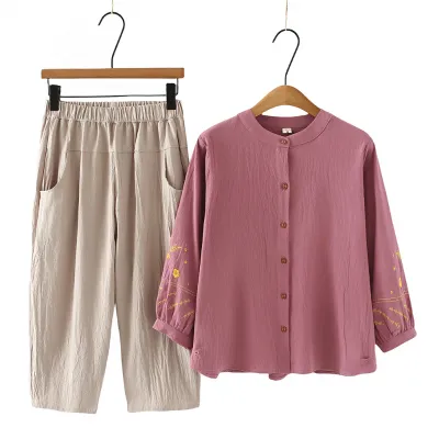 Autumn flower-shaped, Shirt set