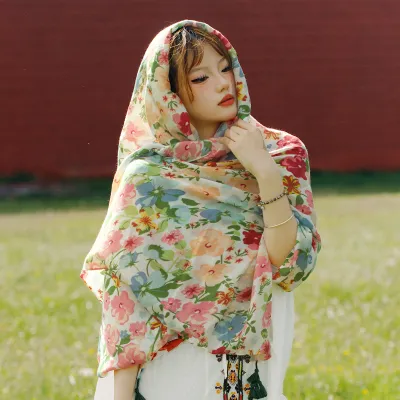 Travel sun protection  ethnic style scarf 