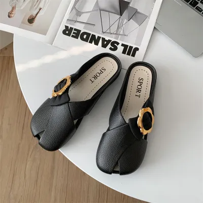 DAILY LEISURE FLAT HALF SLIPPERS FOR WOMEN