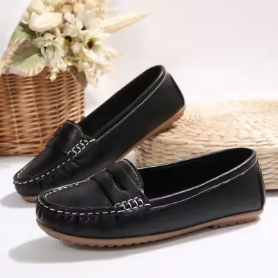 WOMEN'S LEATHER CASUAL FLAT SHOES