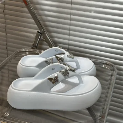 Thick-soled thick-heeled slippers for women