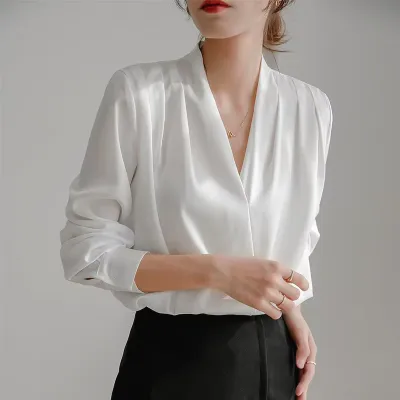 FRENCH STYLE V-NECK SHIRTS