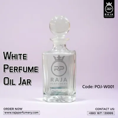 White Perfume Oil Jar