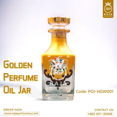 Golden Perfume Oil Jar