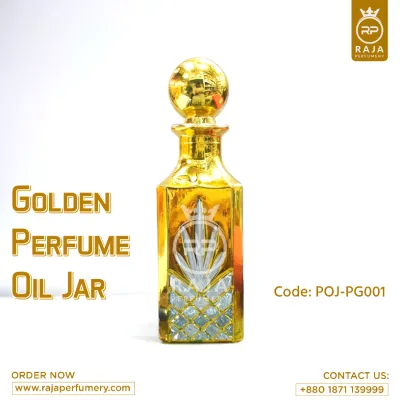 Golden Perfume Oil Jar
