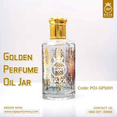 Golden Perfume Oil Jar