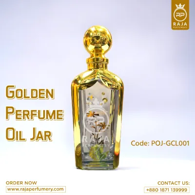 Golden Perfume Oil Jar