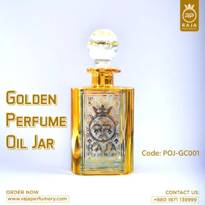 Golden Perfume Oil Jar