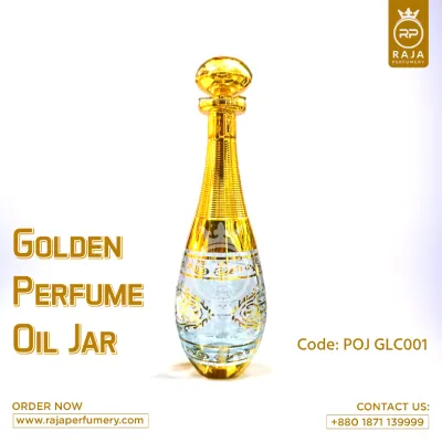 Golden Perfume Oil Jar