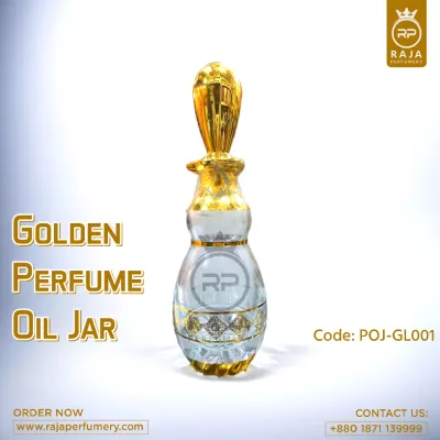 Golden Perfume Oil Jar