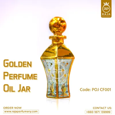 Golden Perfume Oil Jar