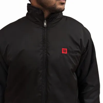 101- Hooded Windbreaker With Inner Padding – Black (উইলসন জ্যাকেট – ব্ল্যাক)