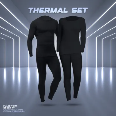 Unisex Premium Thermal 1 Set- Black