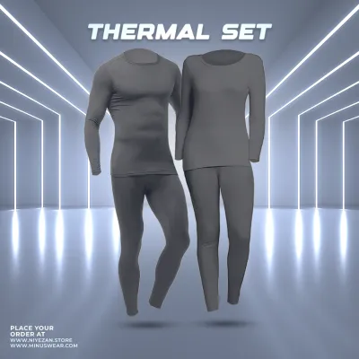 Unisex Premium Thermal 1 Set- Ash