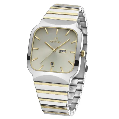 REWARD VIP Brass Yellow Quartz Watches for Men