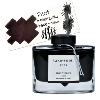 Pilot Iroshizuku Bottled Ink – Take-Sumi (Bamboo Charcoal Black) – 50mL