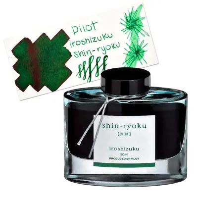 Pilot Iroshizuku Bottled Ink – Shin-Ryoku (Forest Green) – 50mL