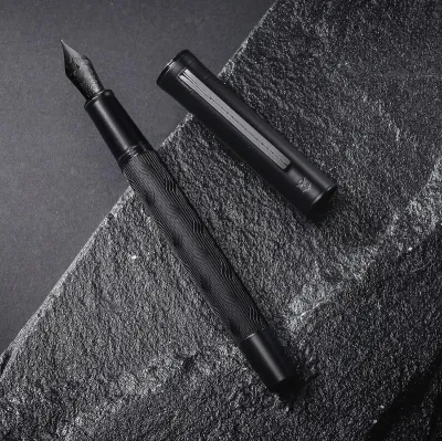 HONGDIAN 1860 Max Metal Fountain Pen – Matte Black Forest
