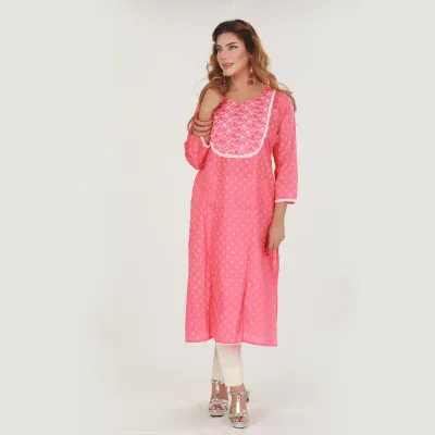 Premium Gulabi Ador Kurti