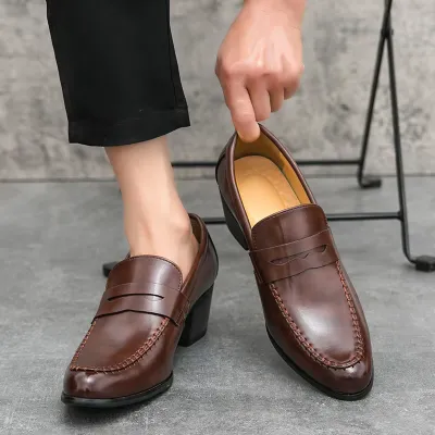 HIGH HEEL PENNY LOAFERS 