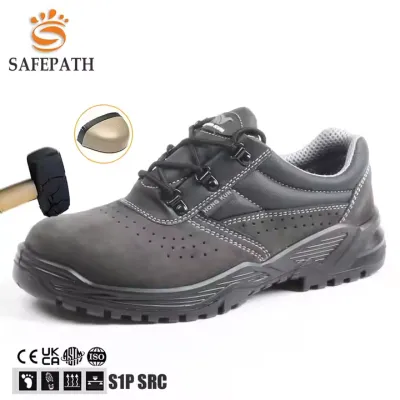LEATHER FOOTWEAR SUEDE SAFETY SHOES