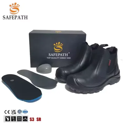 CHEALSE WORK BOOTS GENUINE LEATHER FOR MEN WITHOUT